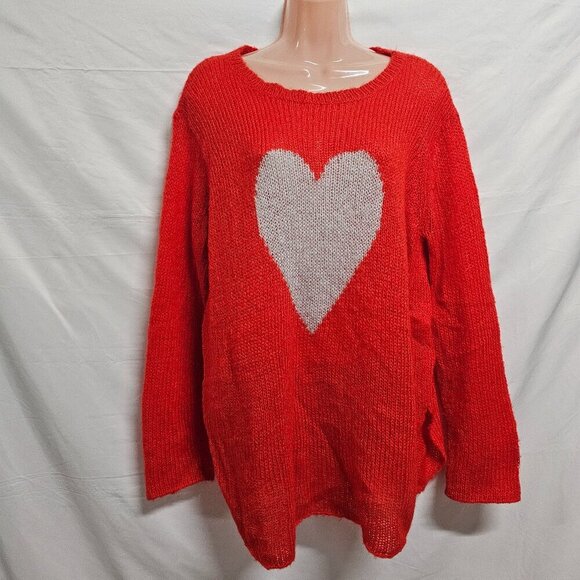 Wooden Ships by Paola Buendia Pullover Sweater Women Size M/L Bright Coral 1 - Picture 1 of 12